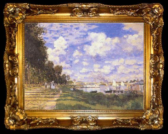framed  Claude Monet Port in Argenteuil, ta009-2